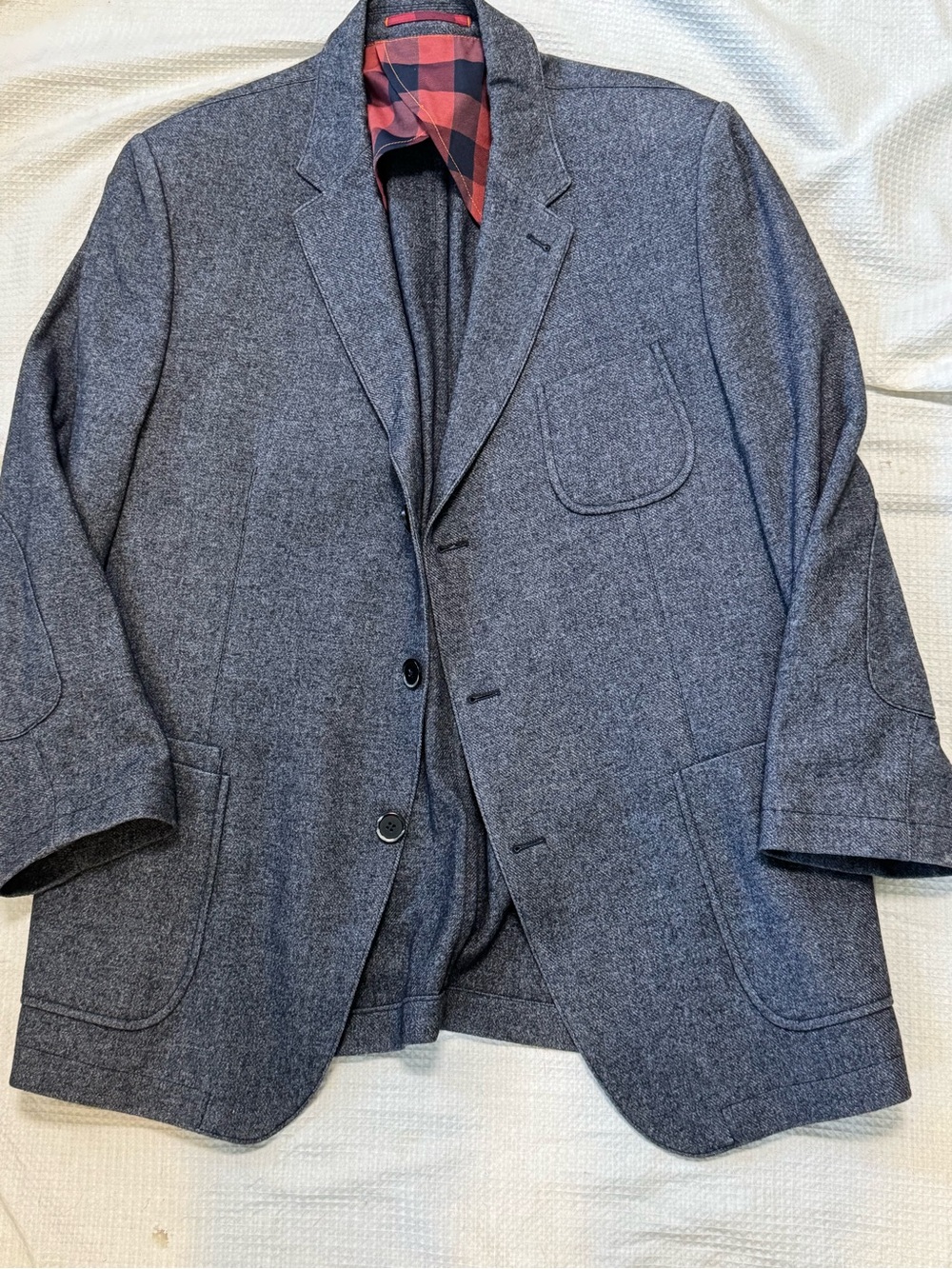 Buggati Men's Gray Wool-Blend Blazer - Classic Casual Jacket